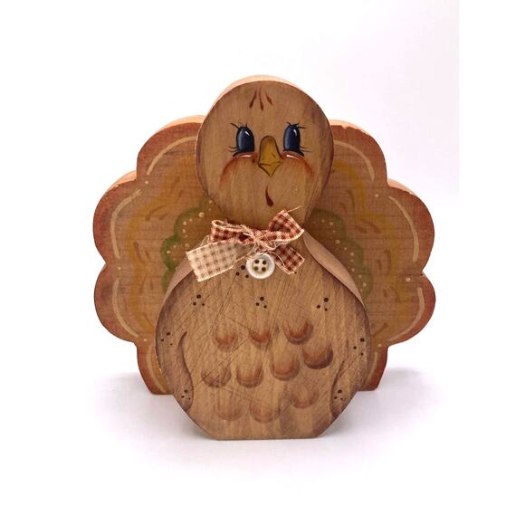 Five wooden turkeys: pre-owned - Thanksgiving holiday decor - Picture 6 of 12
